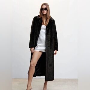 Mango Black Long Coat